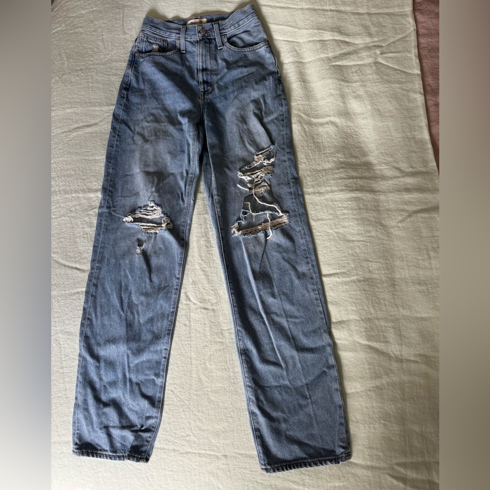 Madewell Distressed Blue Jeans